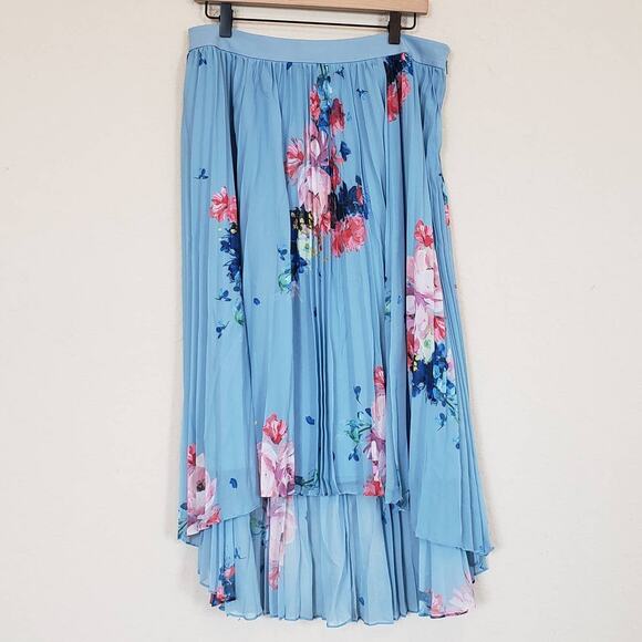 Ted Baker Harrpa Raspberry Ripple Print Pleated Skirt Ted 4 Womens 10 - Picture 2 of 11